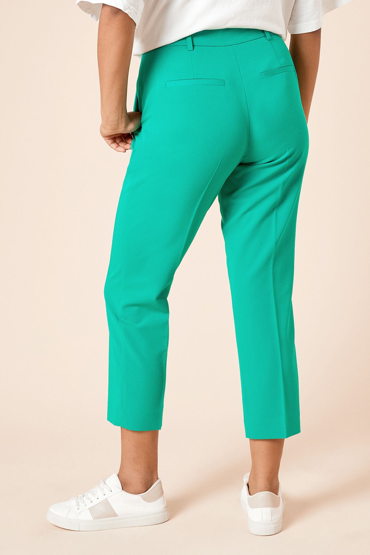 Dorothy Perkins Petite Ankle Grazer Trouser Green image 3