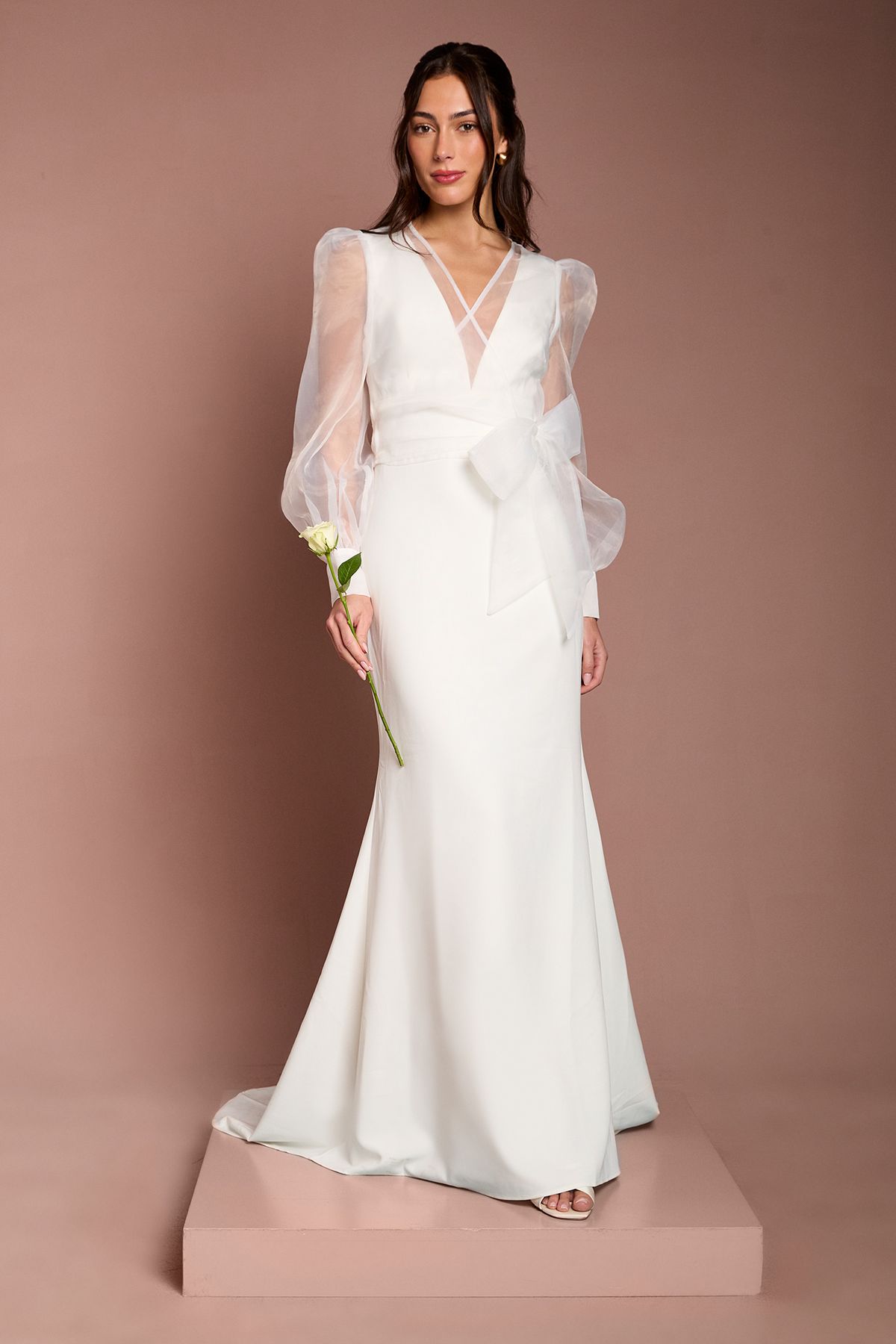 Coast Organza Wrap Top Ivory