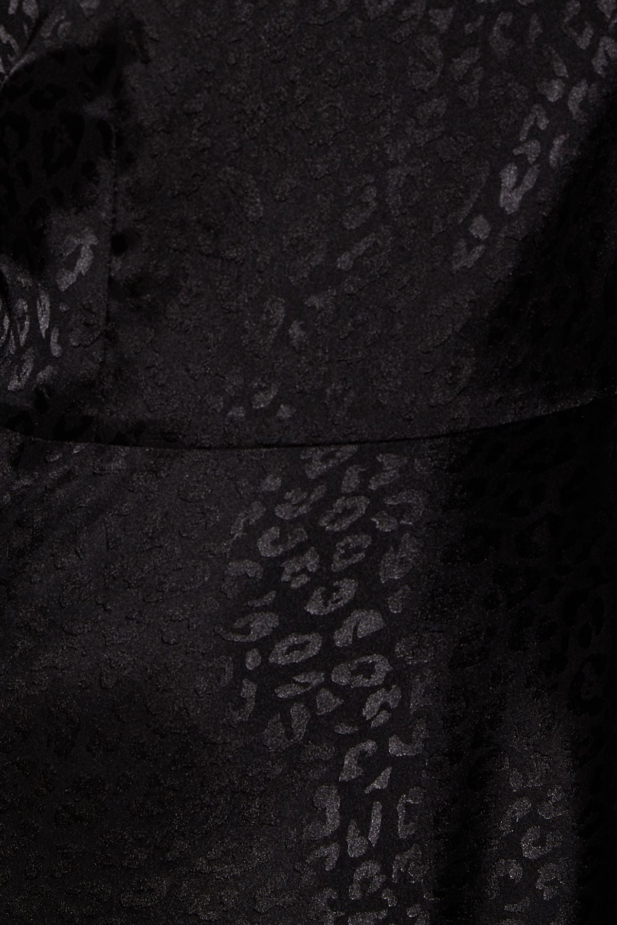 Dorothy Perkins Petite Satin Jacquard Empire Long Sleeve Midi Dress Black image 5