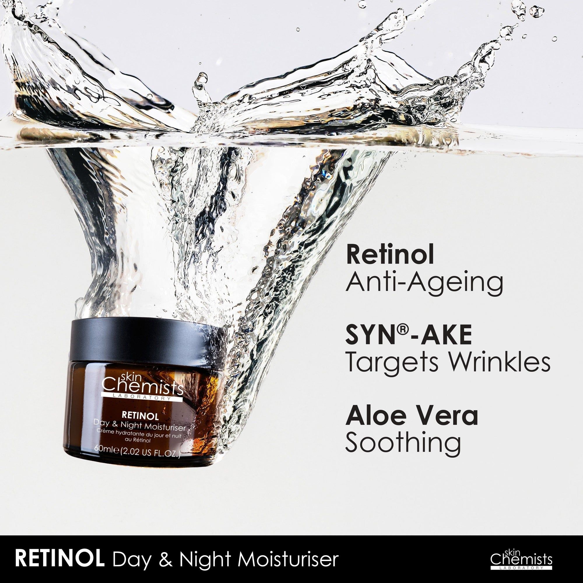 skinChemists professional Anti-Ageing Retinol Night Moisturiser with SYN®-AKE 60ml image 4