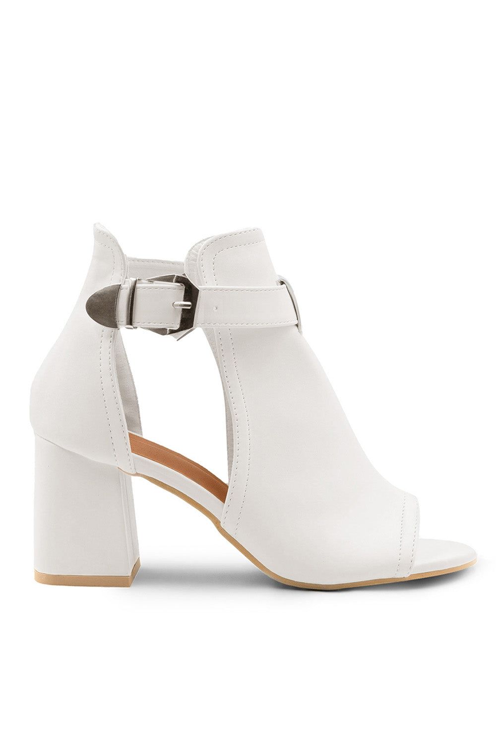 Where's That From 'Claire' Block Heel With Side Buckle And Open Toe Front image 3