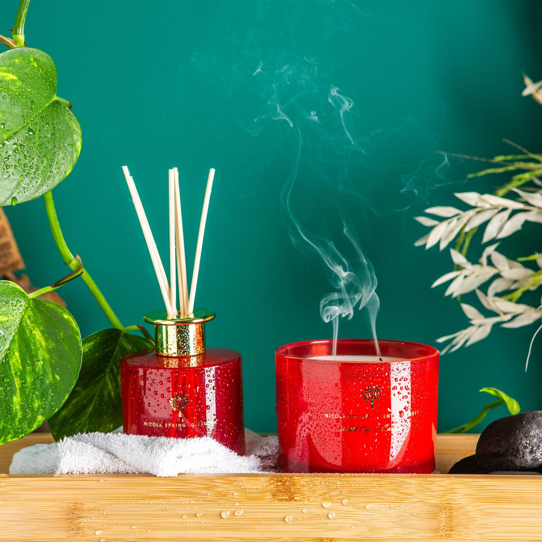 Nicola Spring Wild Fig & Cassis Candle & Diffuser Gift Set - 350g Jar + 200ml Diff image 8