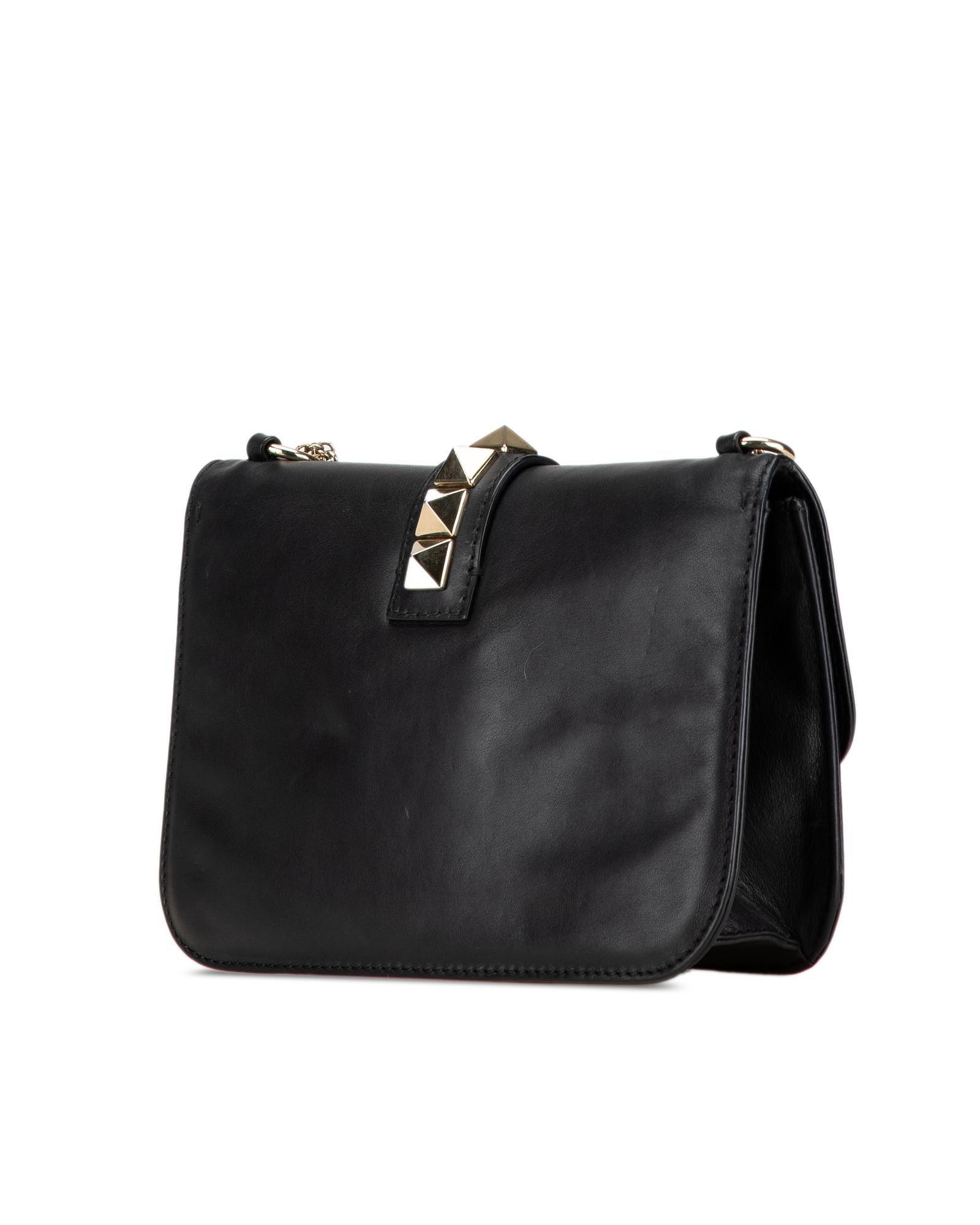 Valentino Preloved Rockstud Shoulder Bag Chain Strap Wo - Black Crossbody image 2