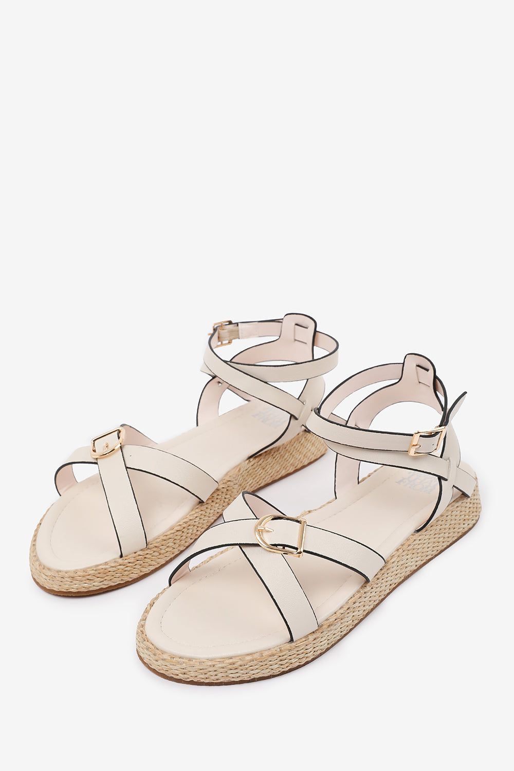 Where's That From 'Sofia' Cross Over Buckle Strap Sandals image 3