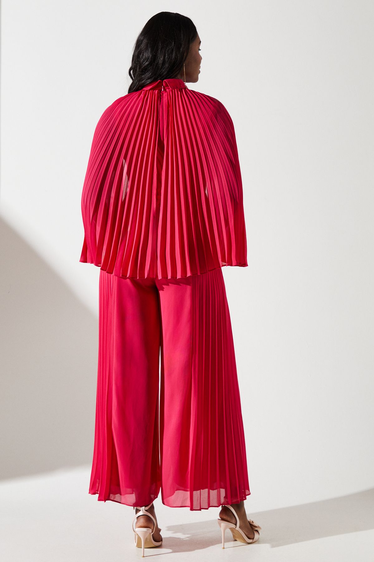 Coast Pleat Wide Leg Jumpsuit Rose Pink image 3