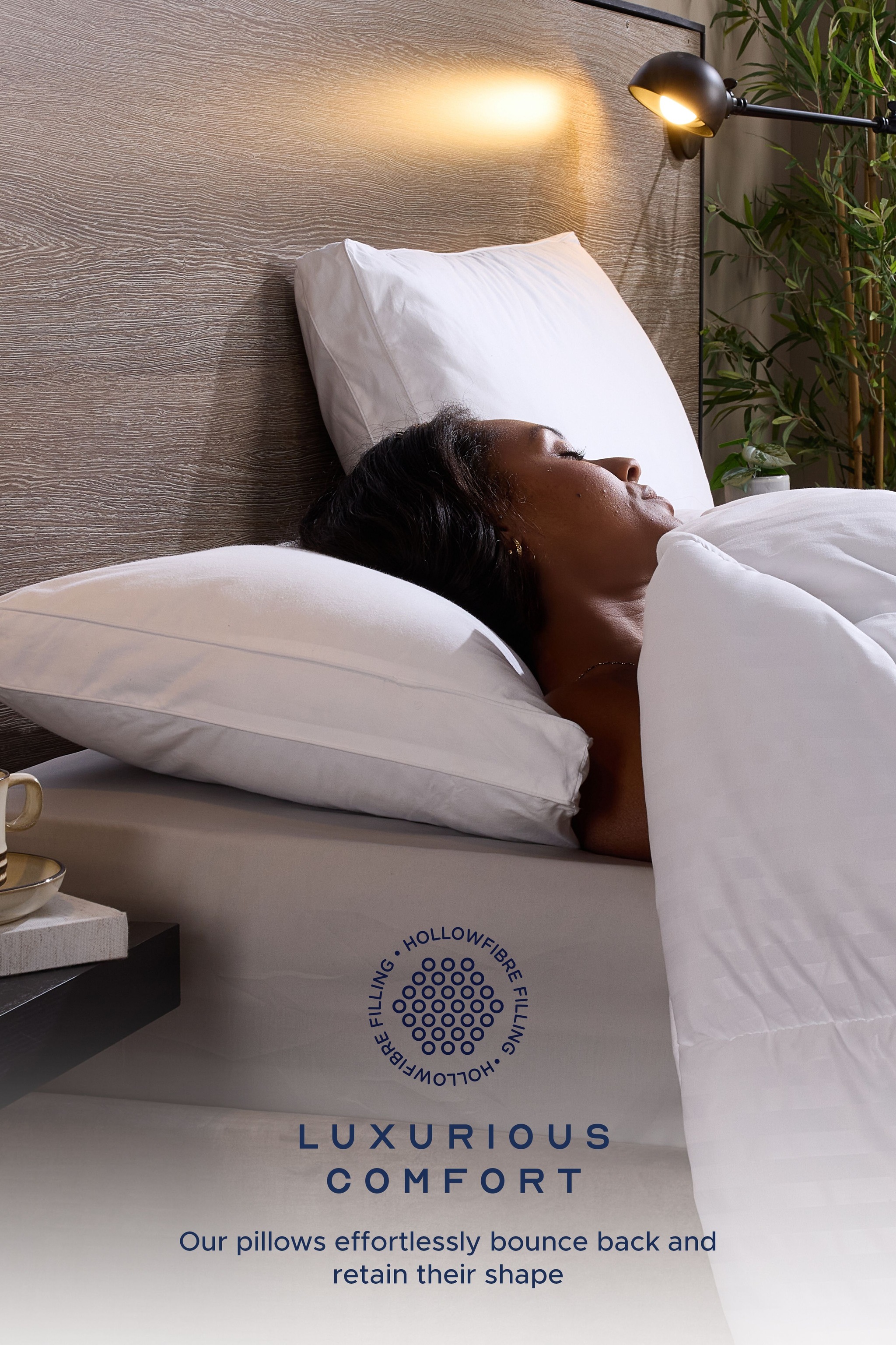 Snuggledown 2 Pack Hotel Luxurious Back Sleeper Medium Support Pillow image 4