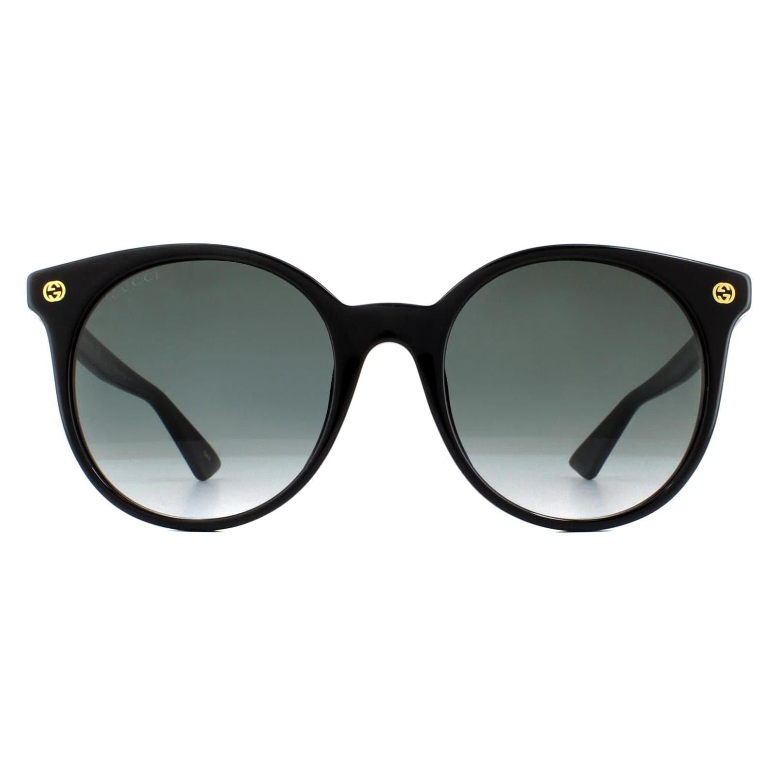 Gucci Round Black Grey Gradient Sunglasses