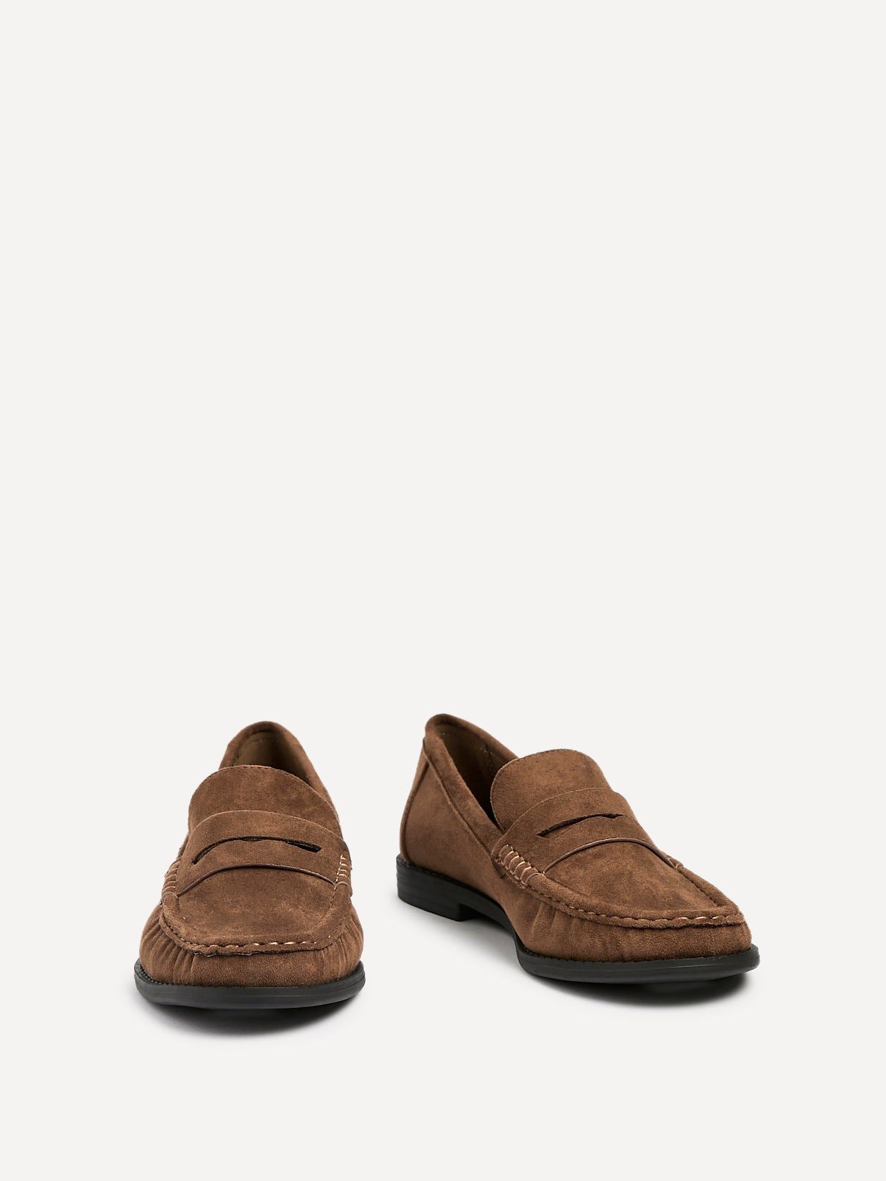 Linzi Precise Tan Faux Suede Classic Loafer image 3