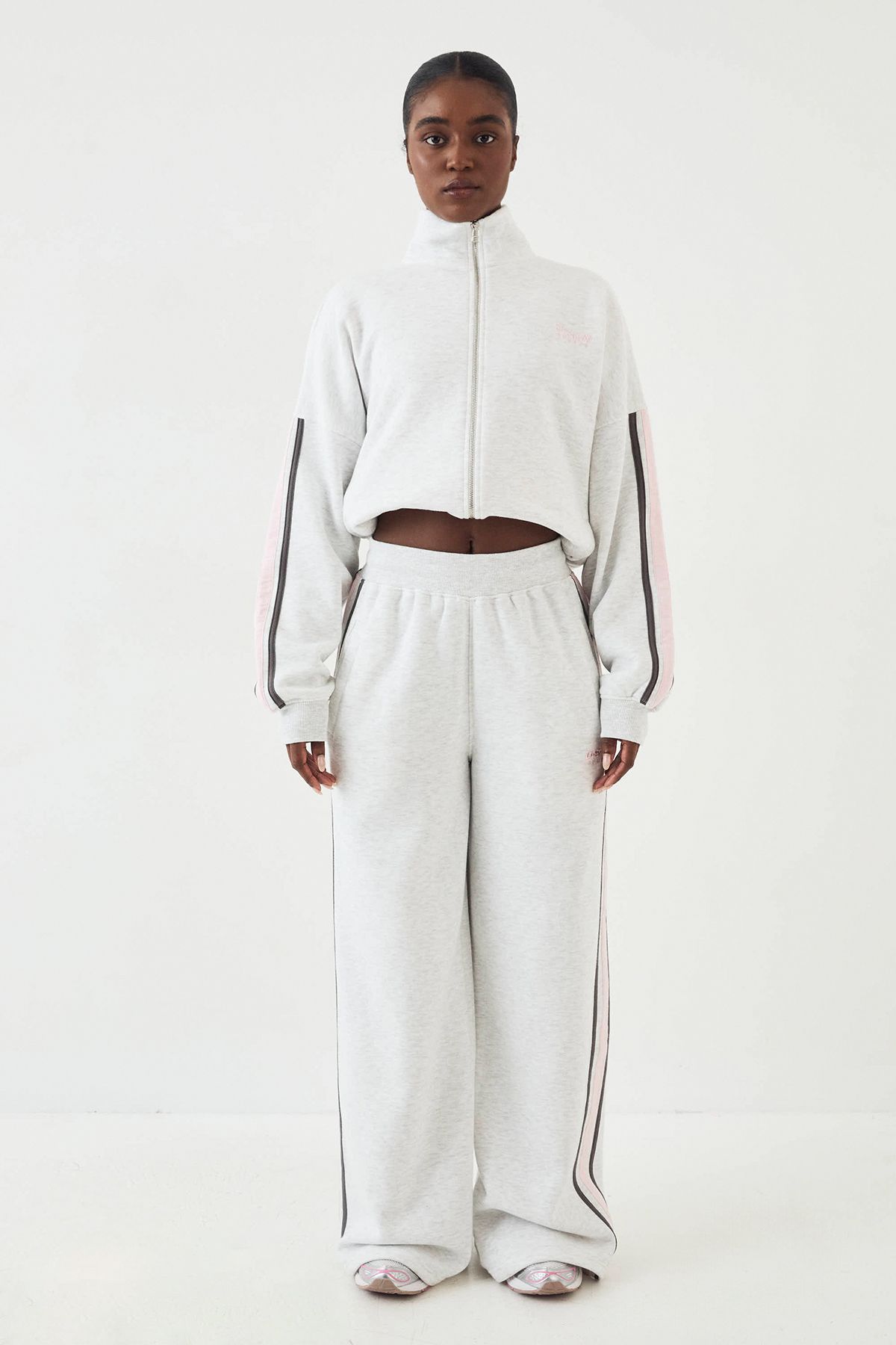 DSGN Studio DSGN Studio Sport Colour Block Straight Leg Jogger Ash Grey image 5