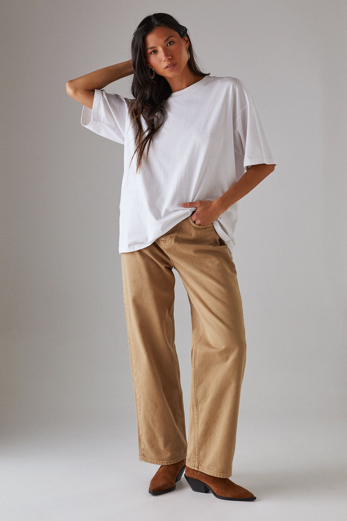 Warehouse Washed Low Rise Denim Boyfriend Jean Stonewash image 4