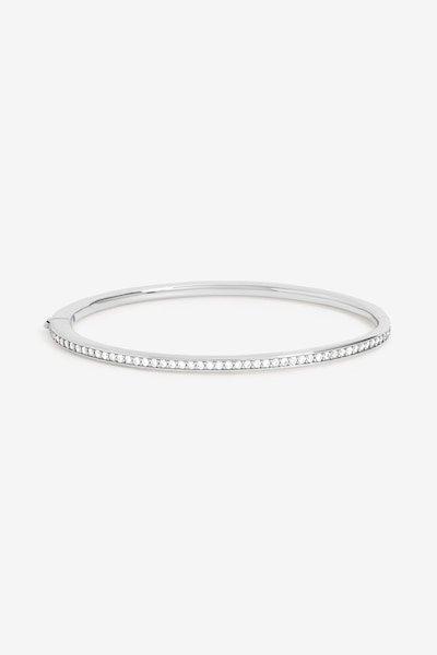 Jon Richard Silver Plated and Pave Bangle