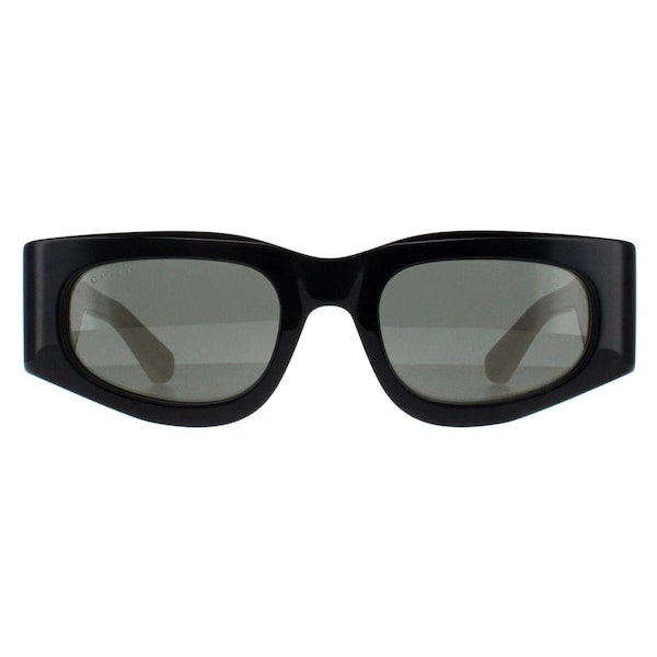 Gucci Rectangle Black with Ivory Grey GG1664S