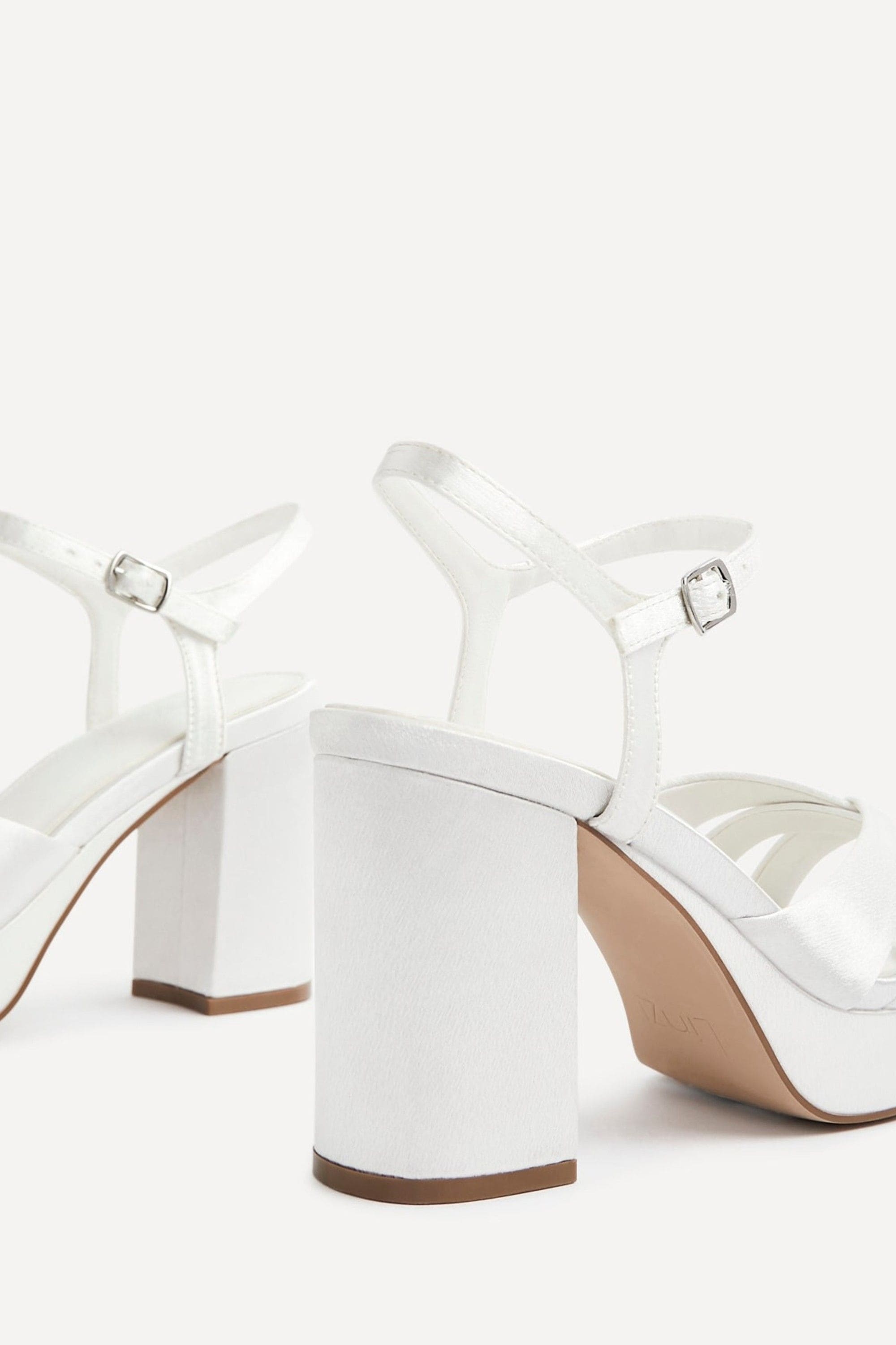 Linzi Keliah Red Faux Leather Crossover Platform Heels image 4