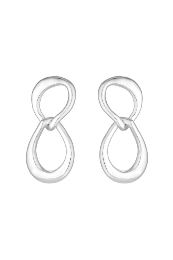 Simply Silver Sterling Silver 925 Polished Oval Link Drop Earrings