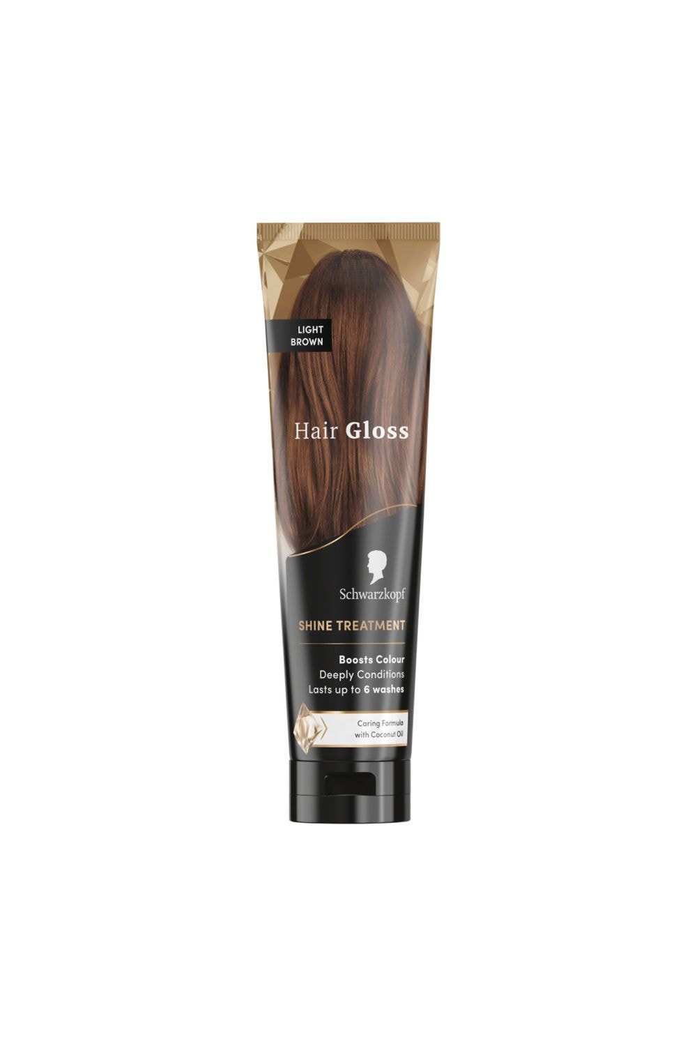 Schwarzkopf 'Hair Gloss' Shine Treatment Light Brown 150ml, 3 Pack image 2