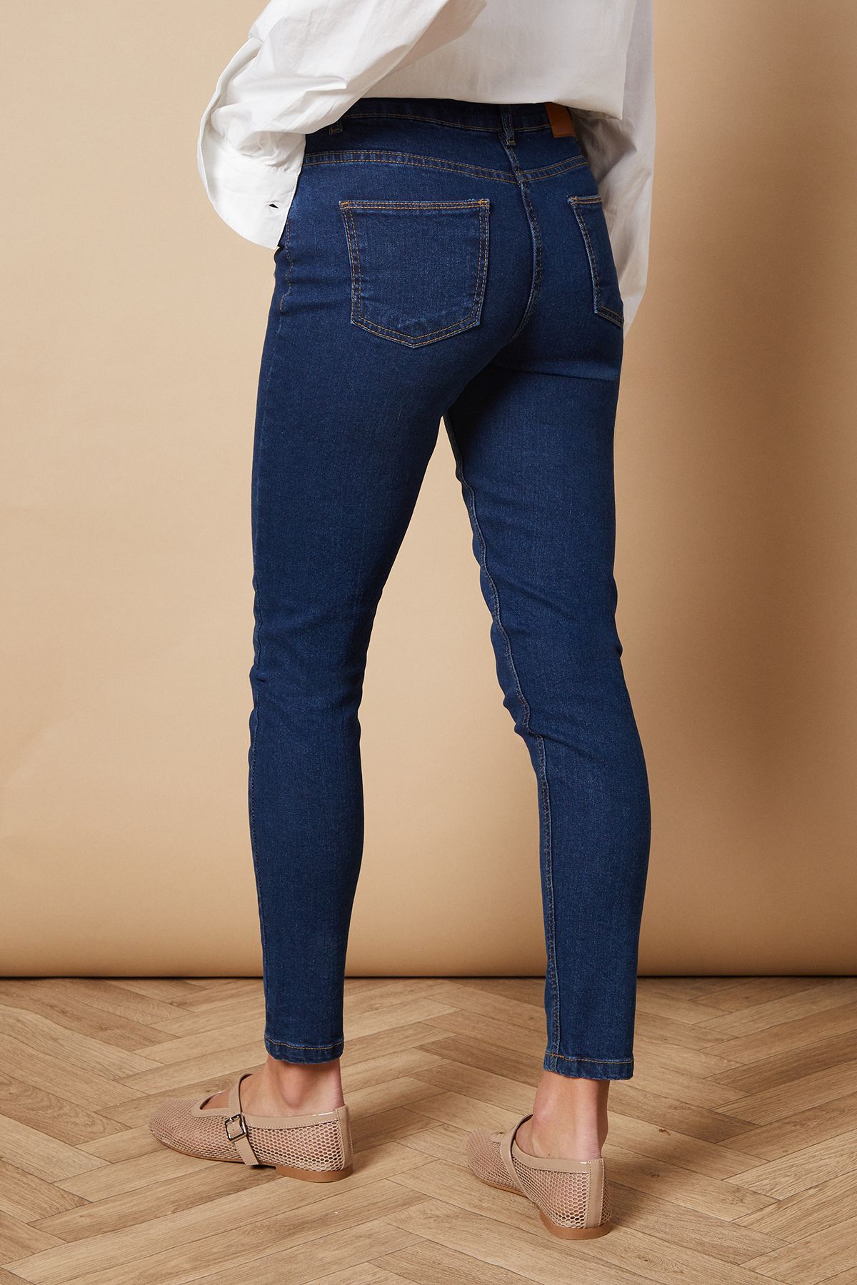 Oasis Jade Mid Rise Skinny Jeans Indigo image 3