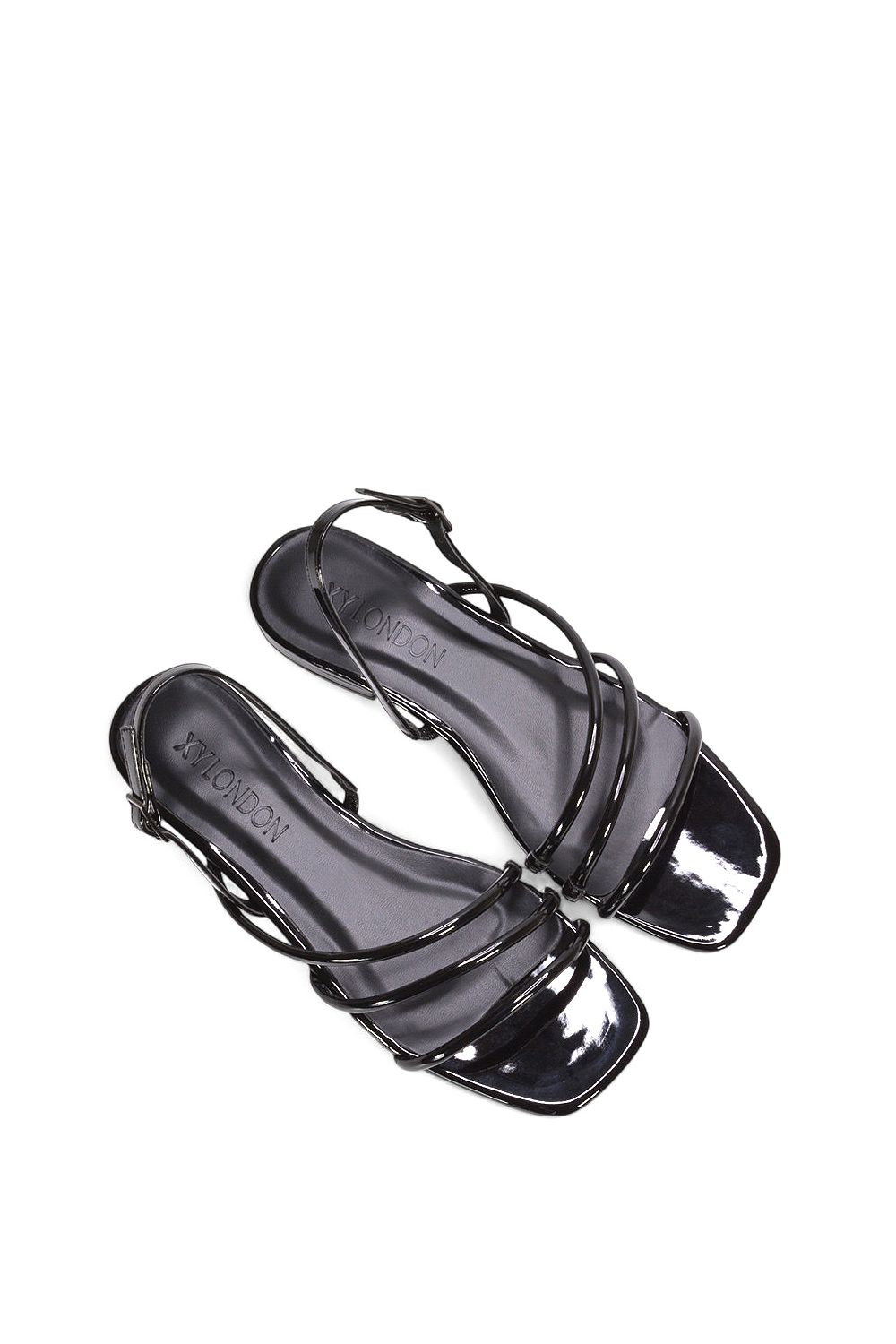 XY London 'Mary' Square Toe Strappy Slingback Flat Sandals image 6