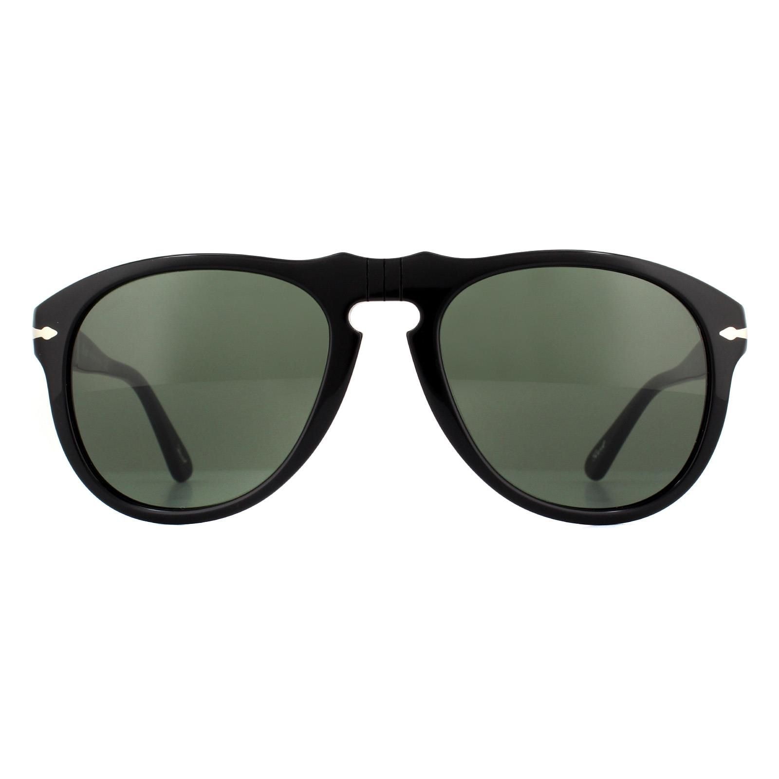Persol Aviator Black Green Sunglasses