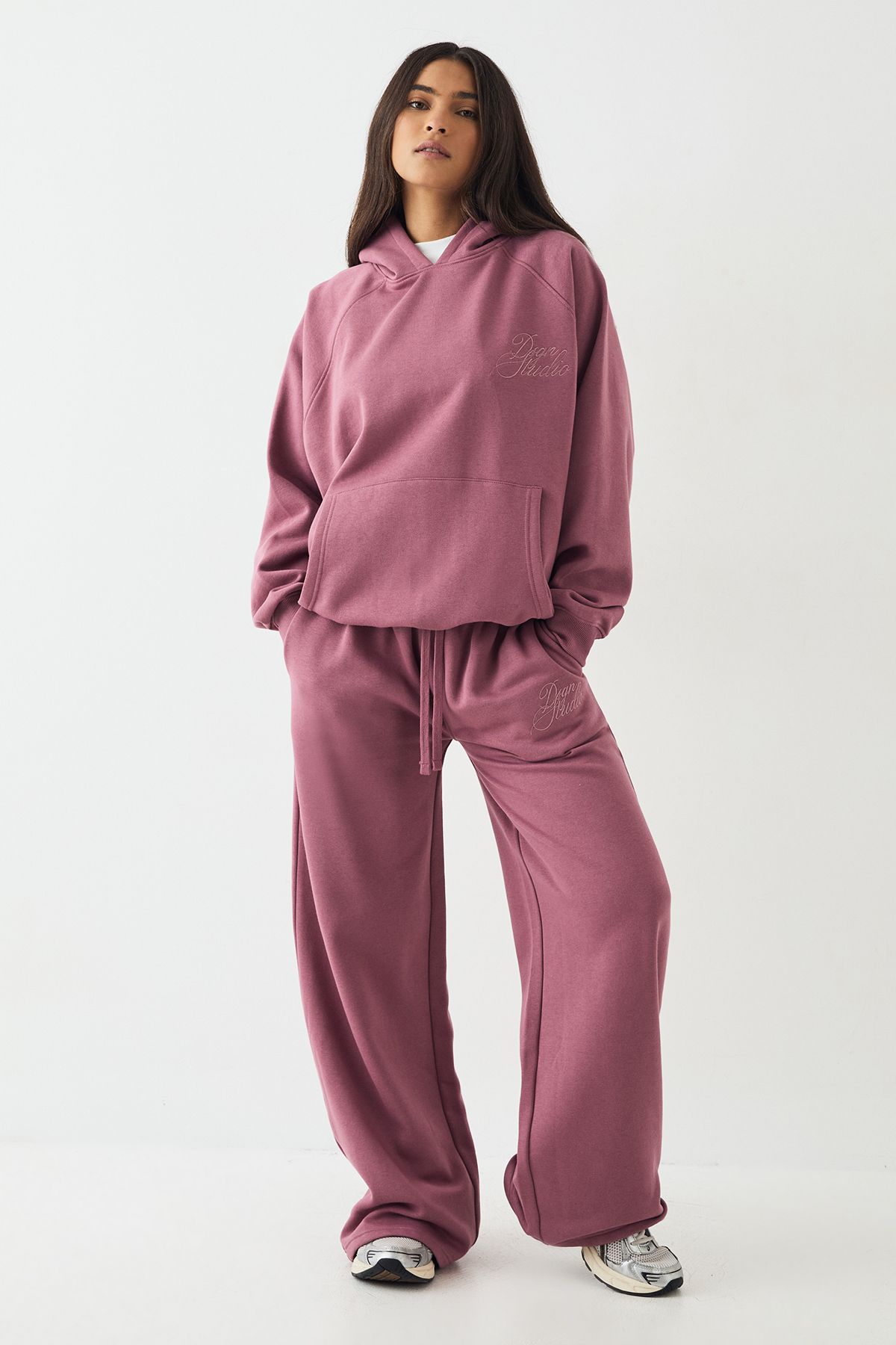 DSGN Studio DSGN Studio Script Oversized Hoodie Rose image 3