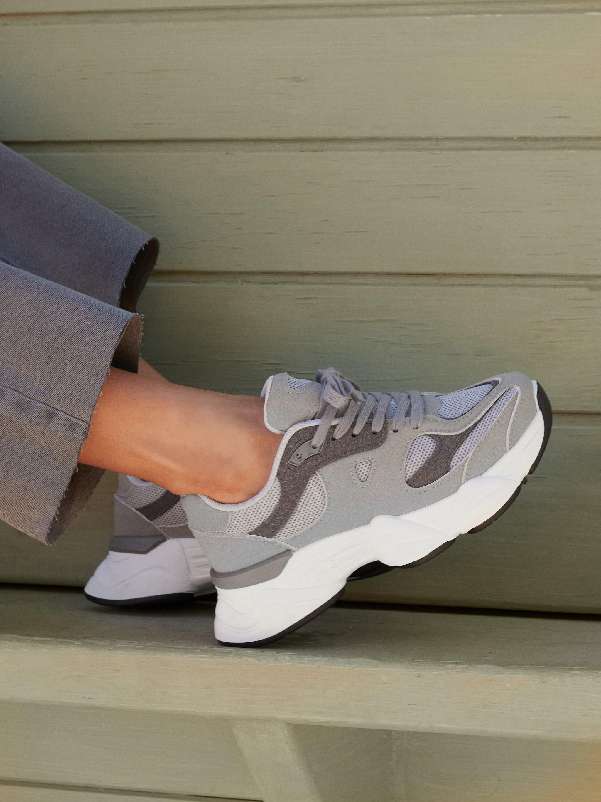 Linzi Hackney Grey Two Tone Trainer image 2