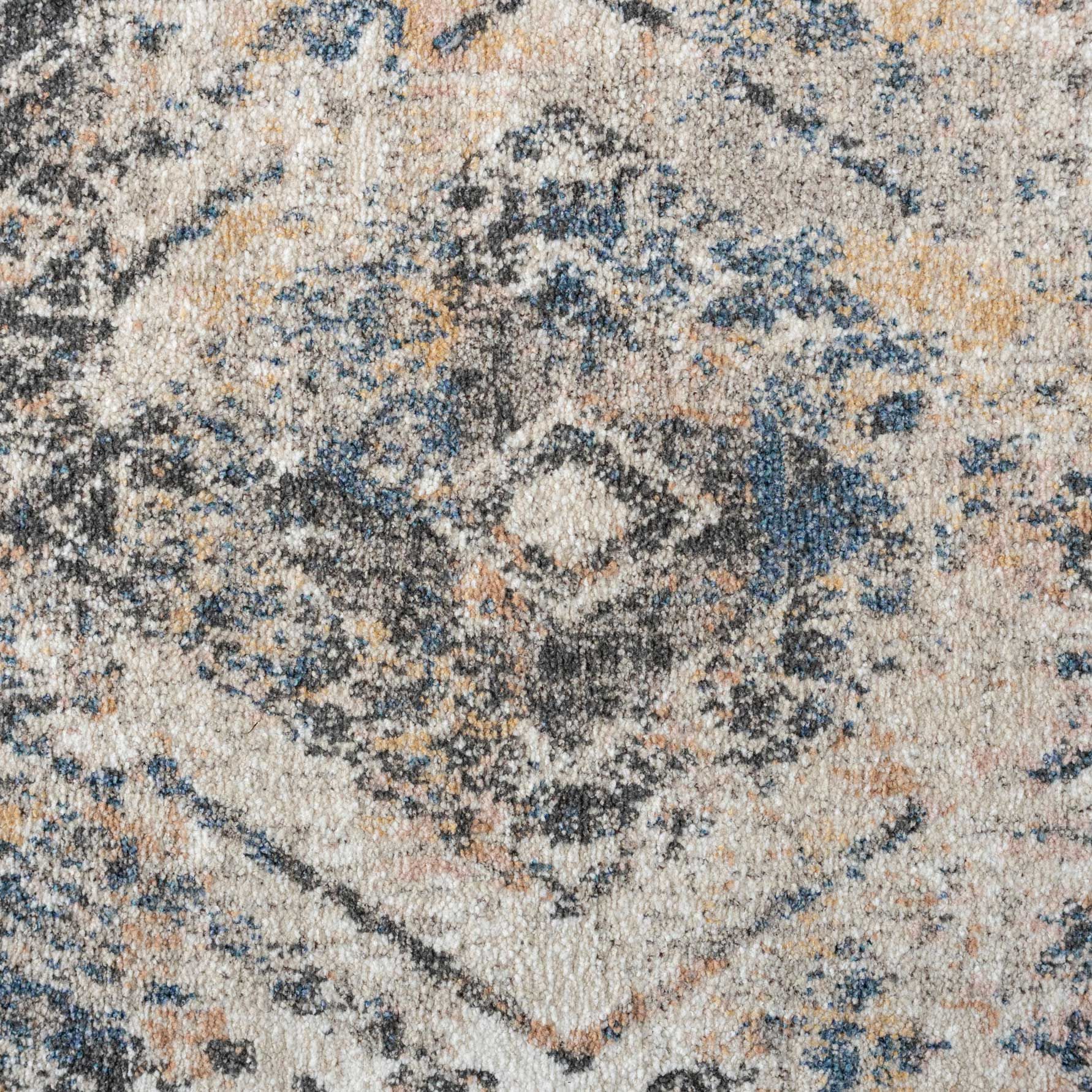 Kukoon Greige Distressed Diamond Area Rug image 3