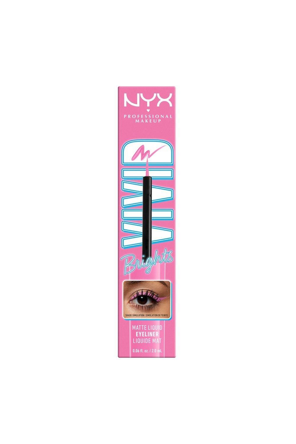 NYX Professional Makeup Vivid Brights Liquid Eyeliner Dont Pink Twice image 4