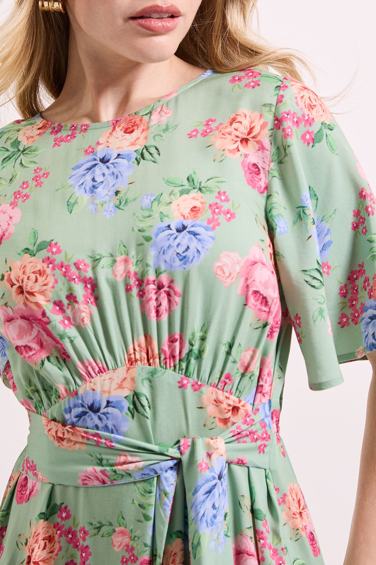 Dorothy Perkins Floral Empire Seam Angel Sleeve Midaxi Dress Floral image 5