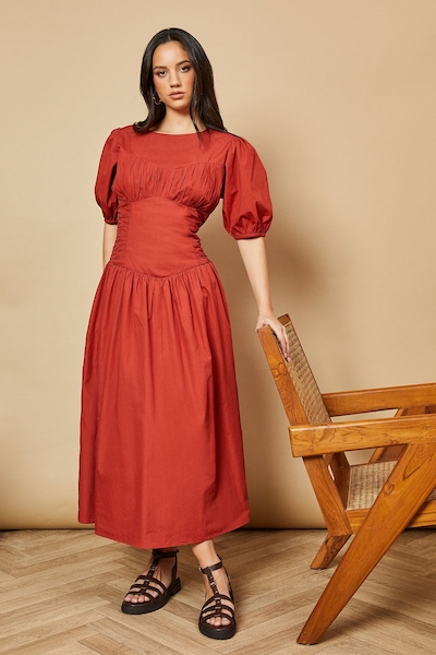 Oasis Ariadne Faux Leather T Bar Chunky Sandals Brown