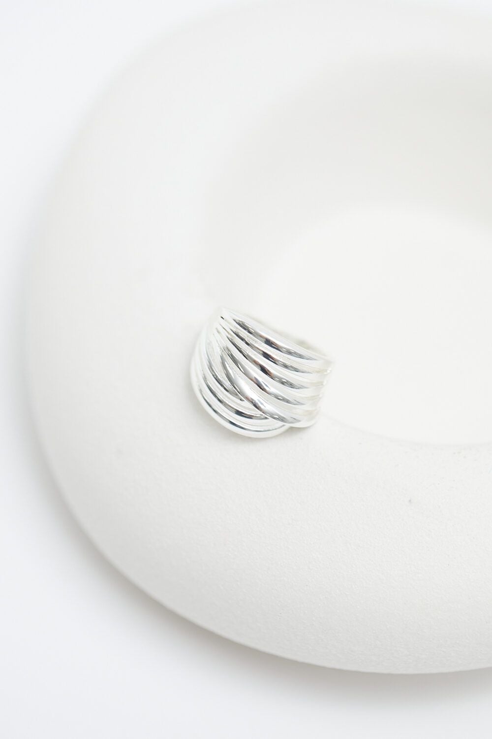 Jon Richard Silver Plated Polished Statement Ring image 2