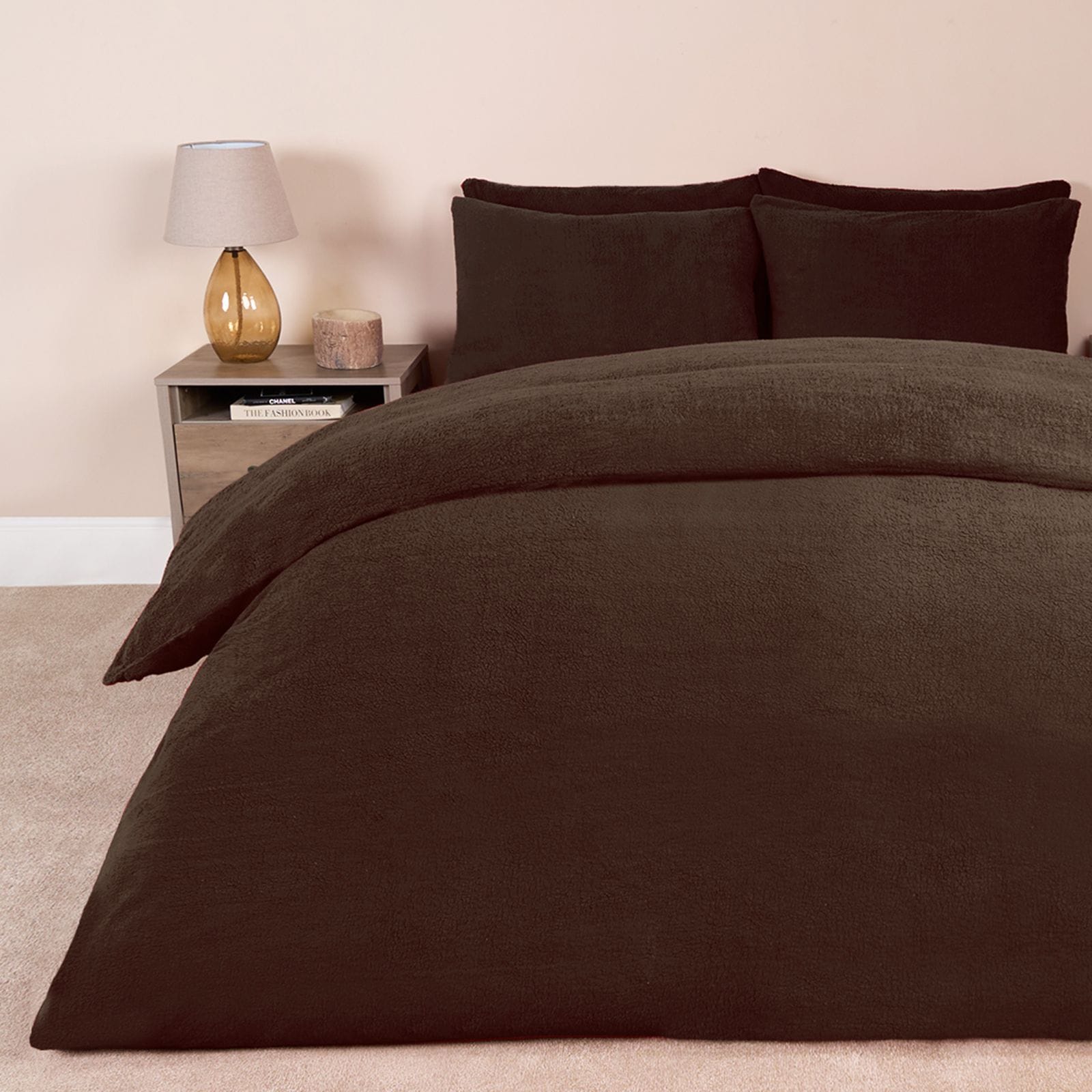 OHS Thermal Soft Teddy Fleece Duvet Cover Bedding Set image 1