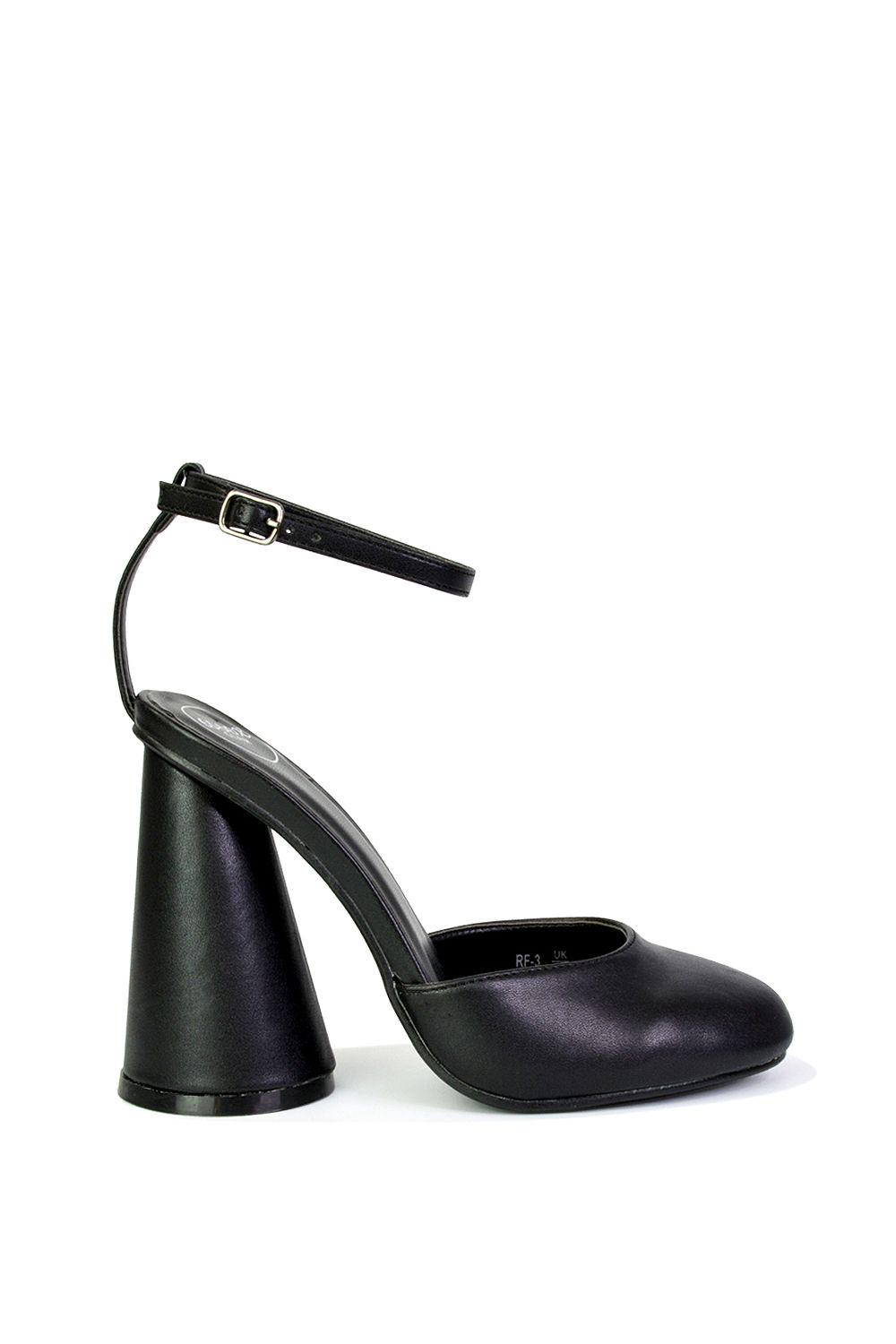 XY London 'Ekin' Ankle Strap Statement Cylinder Block Heel image 5