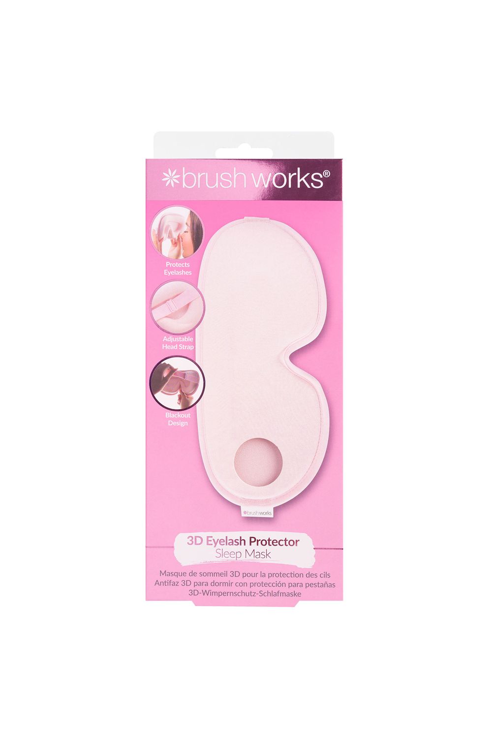 Brushworks 3D Eyelash Protector Sleep Mask Pink image 1