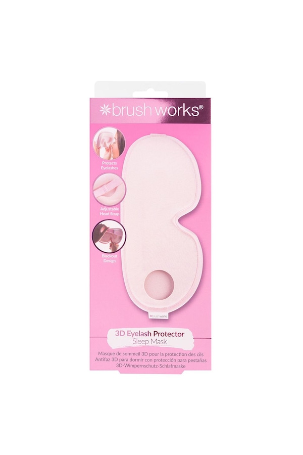 Brushworks 3D Eyelash Protector Sleep Mask Pink