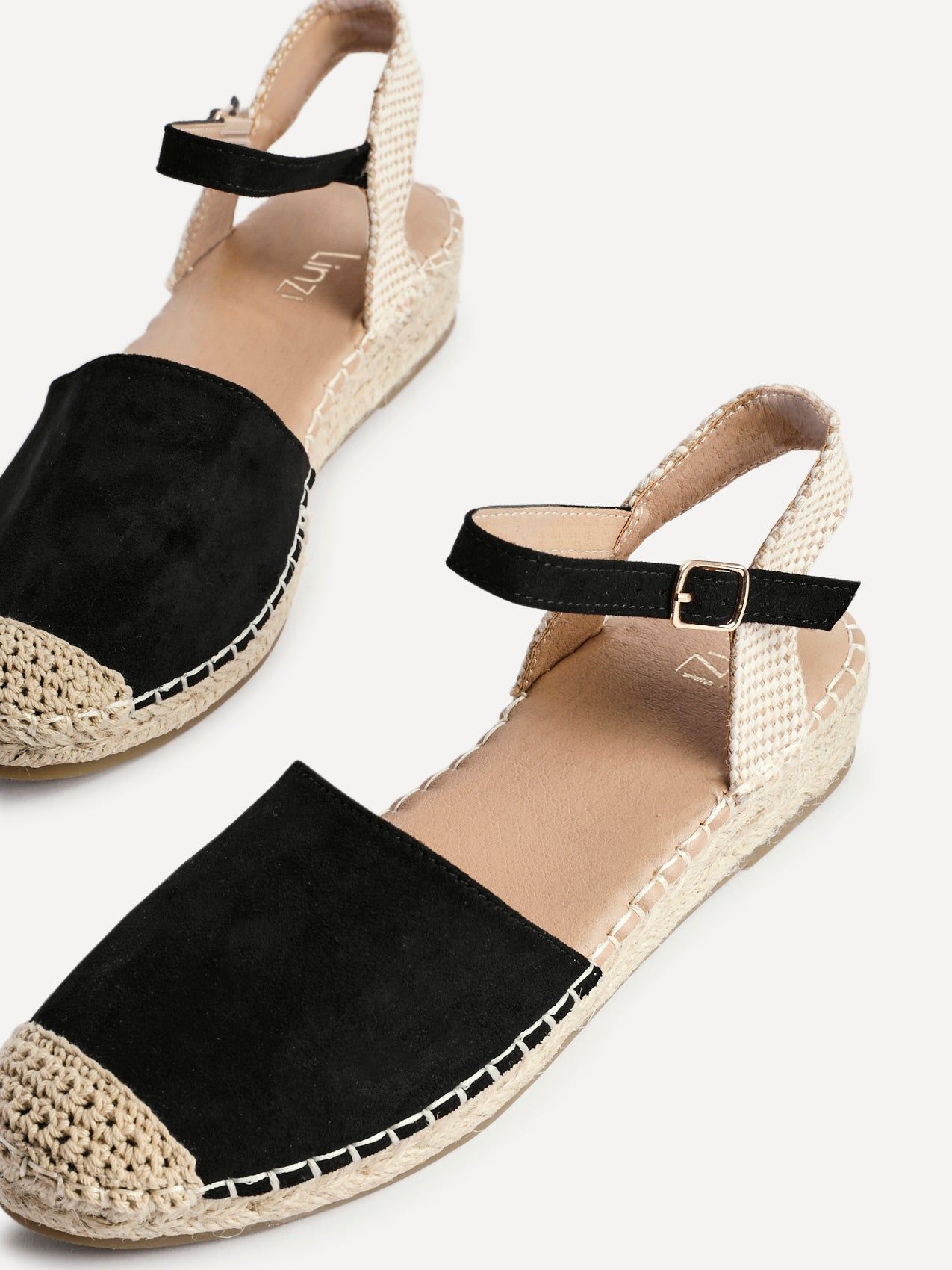 Linzi Neroli Black Suede Closed Toe Espadrille Flatform Sandal image 4