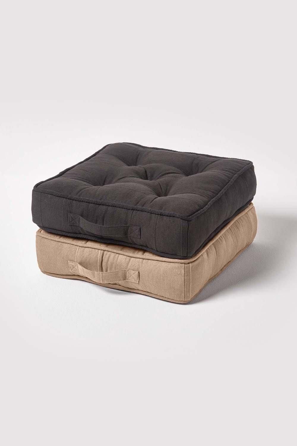 Homescapes Rajput Ribbed Cotton Floor Cushion image 6