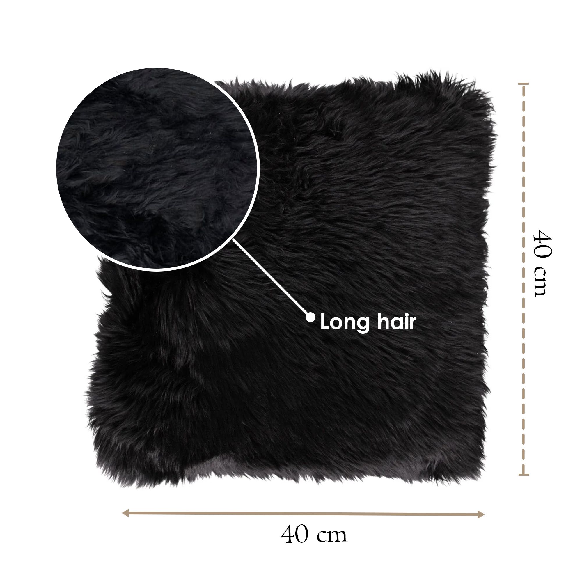 Infinity Leather Luxury Genuine Sheepskin 40x40cm Real Wool Single Sided Cushion image 2