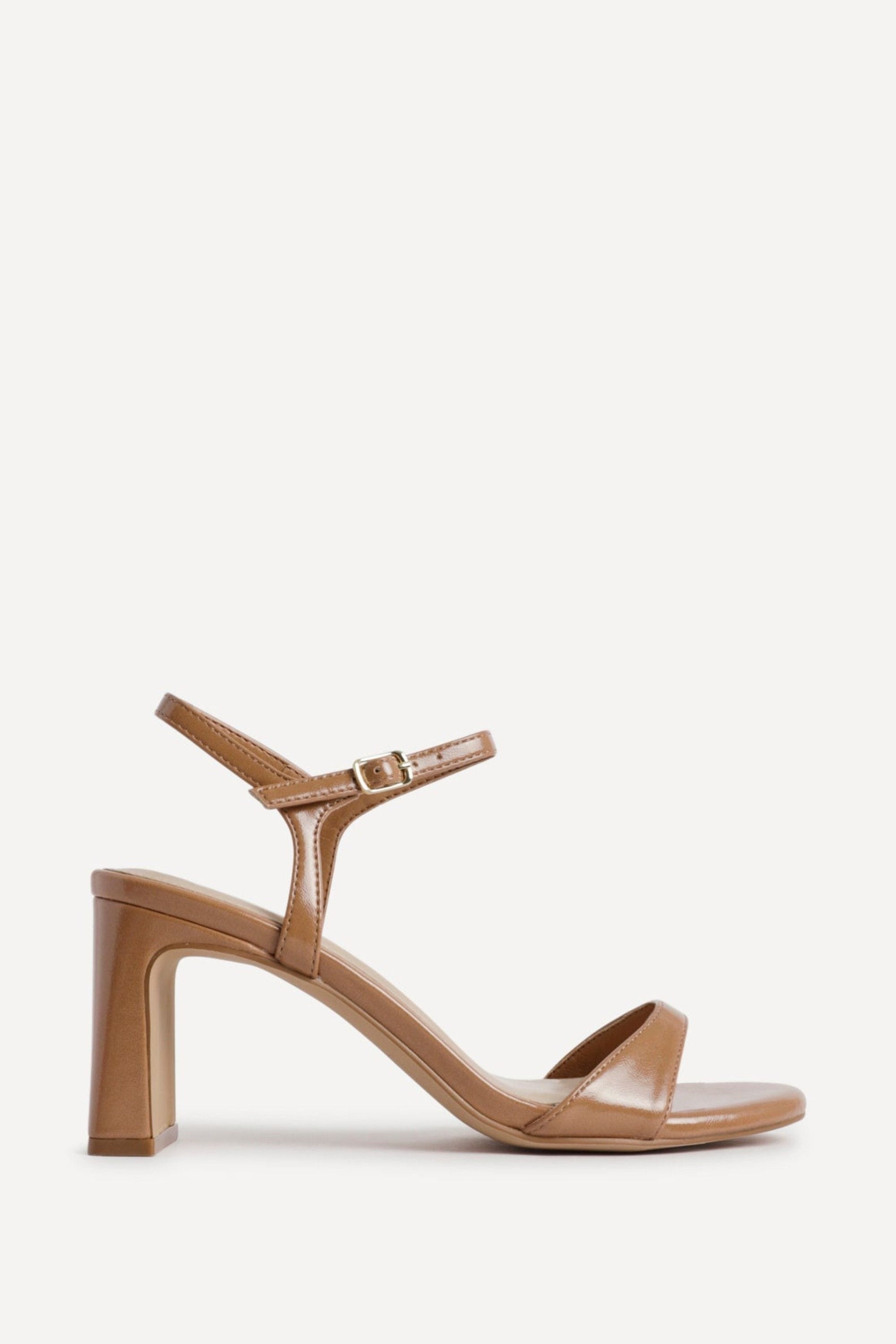 Linzi Charisma Camel Faux Leather Heeled Sandals