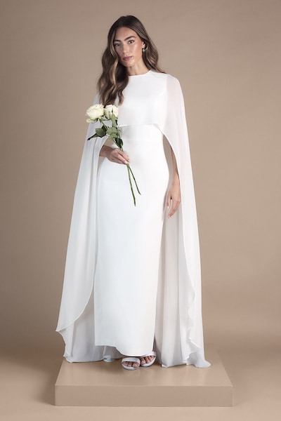 Coast Cape Maxi Wedding Dress Ivory