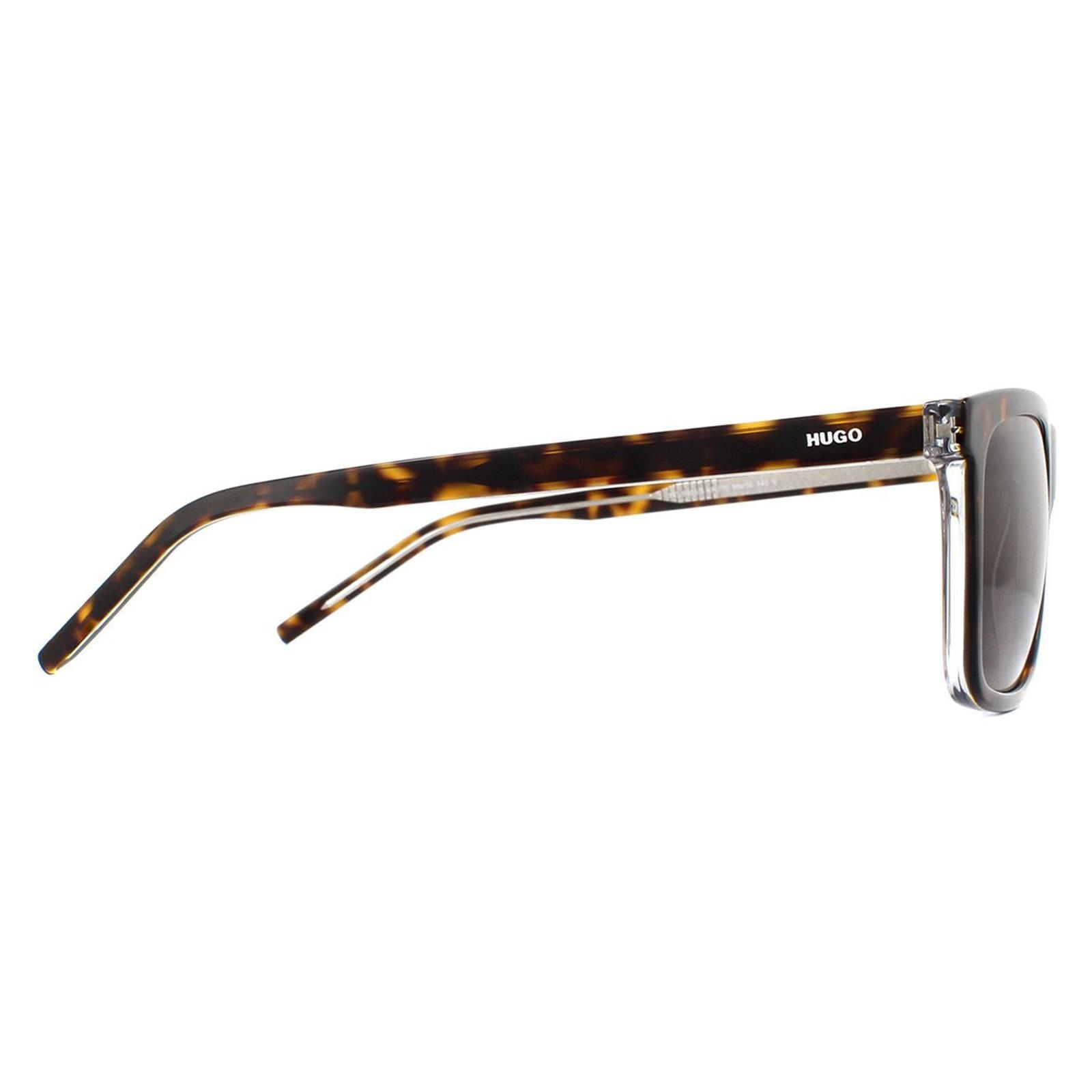 HUGO Rectangle Havana Crystal Brown Sunglasses image 4