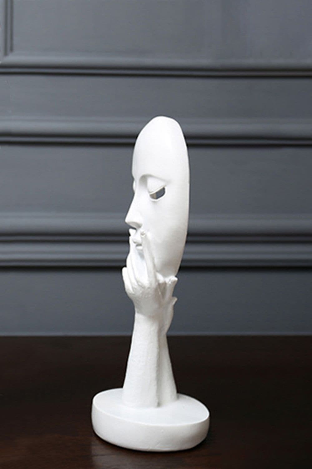 Living and Home 29x10cm White Living Room Accessories Ornaments Resin Meditation Figurine for Home, Office & Study Décor image 3