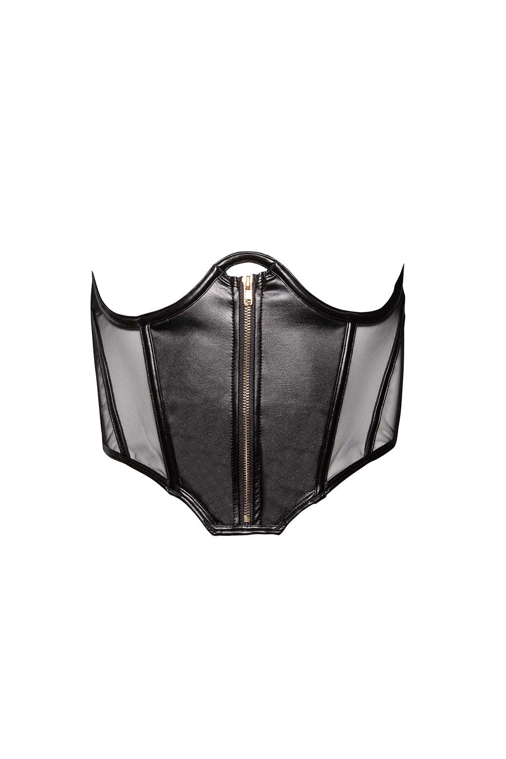 Playful Promises Maeve Black Vegan Leather 'Underbust Corset' image 5