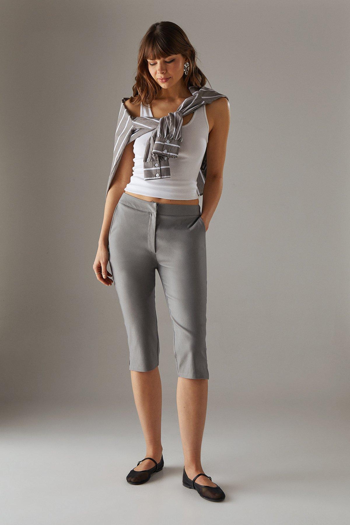 Warehouse Capri Trousers Grey image 2