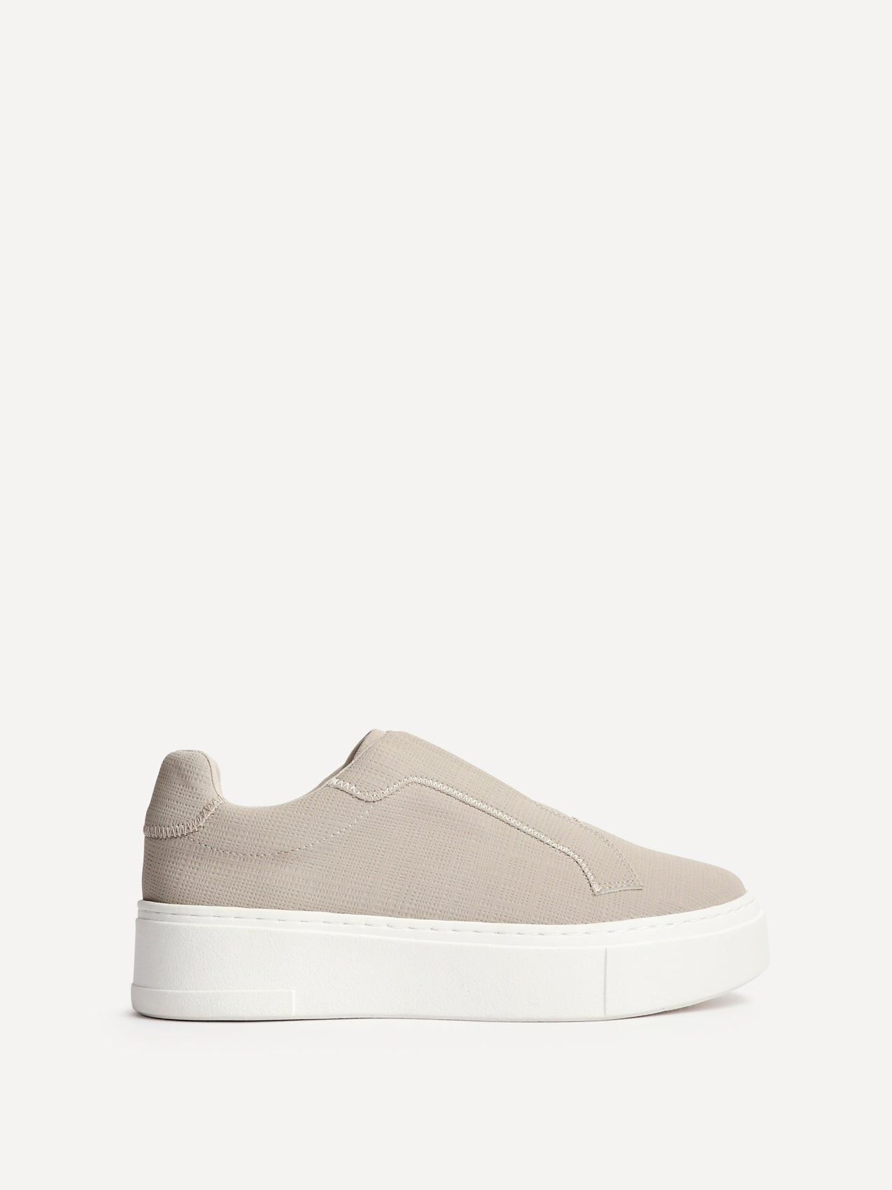 Linzi Henley Taupe Textured Slip On Platform Trainers image 1