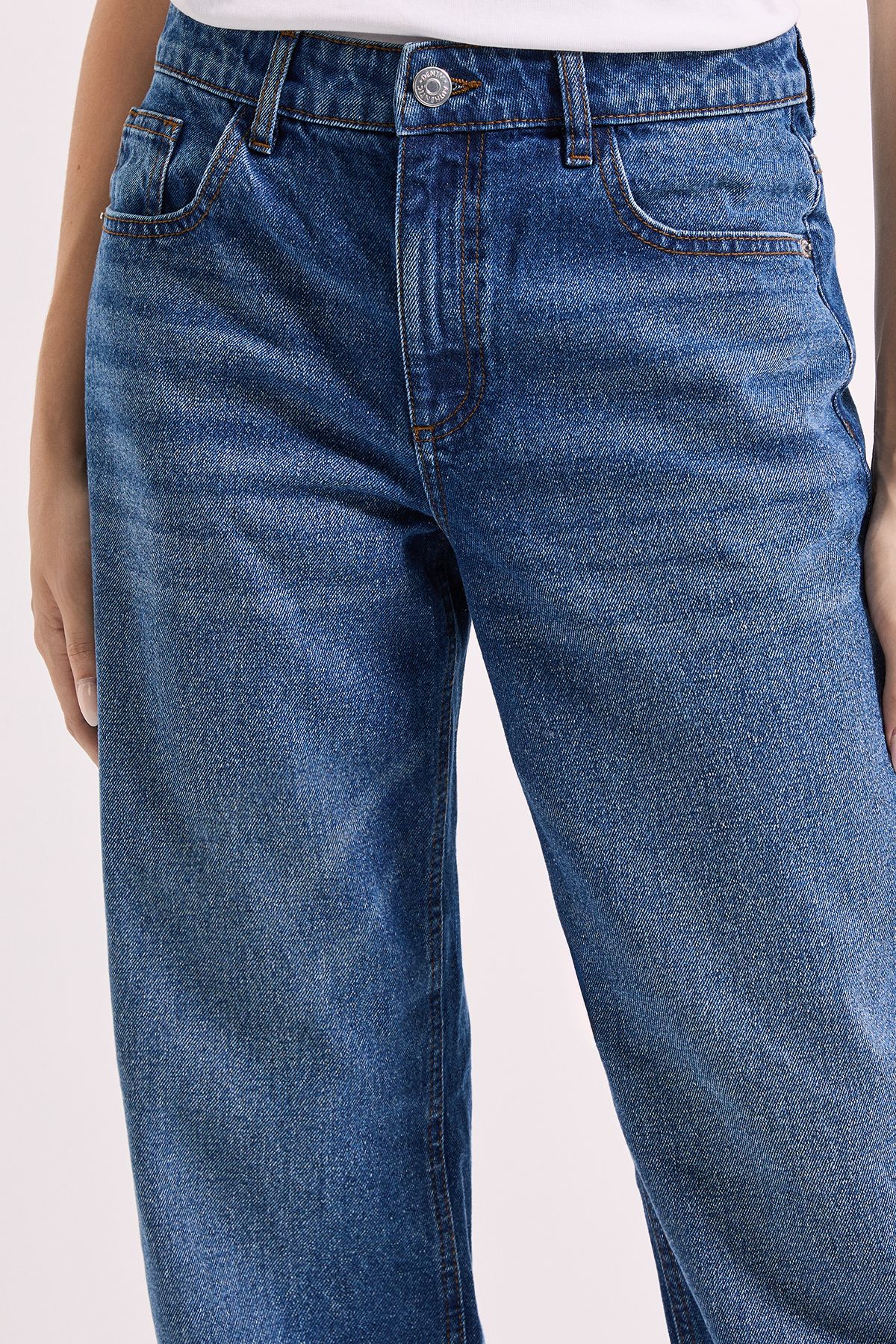 Dorothy Perkins Boyfriends Ankle Grazer Fold Up Jeans Indigo image 3