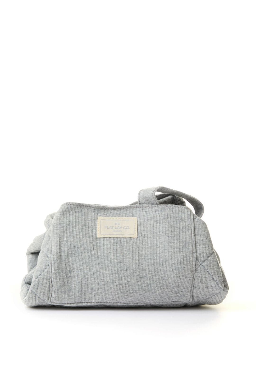 The Flat Lay Co Drawstring Makeup Bag - Cozy Cotton Grey Multi image 1