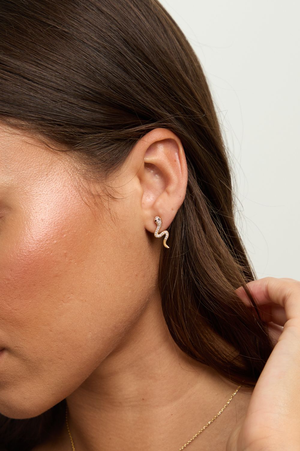 Inicio 14K Gold Plated and Cubic Zirconia Snake Set - Gift Box image 4