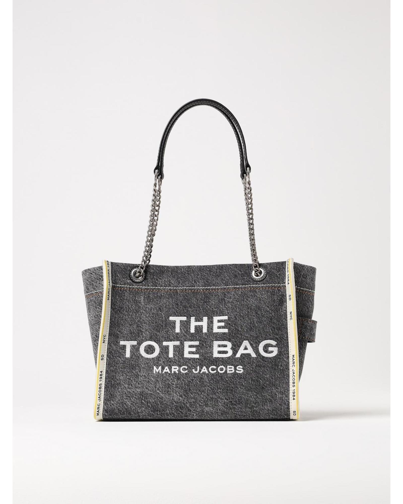 Marc Jacobs The Tote Bag Denim Shoulder Bag Wo - Black