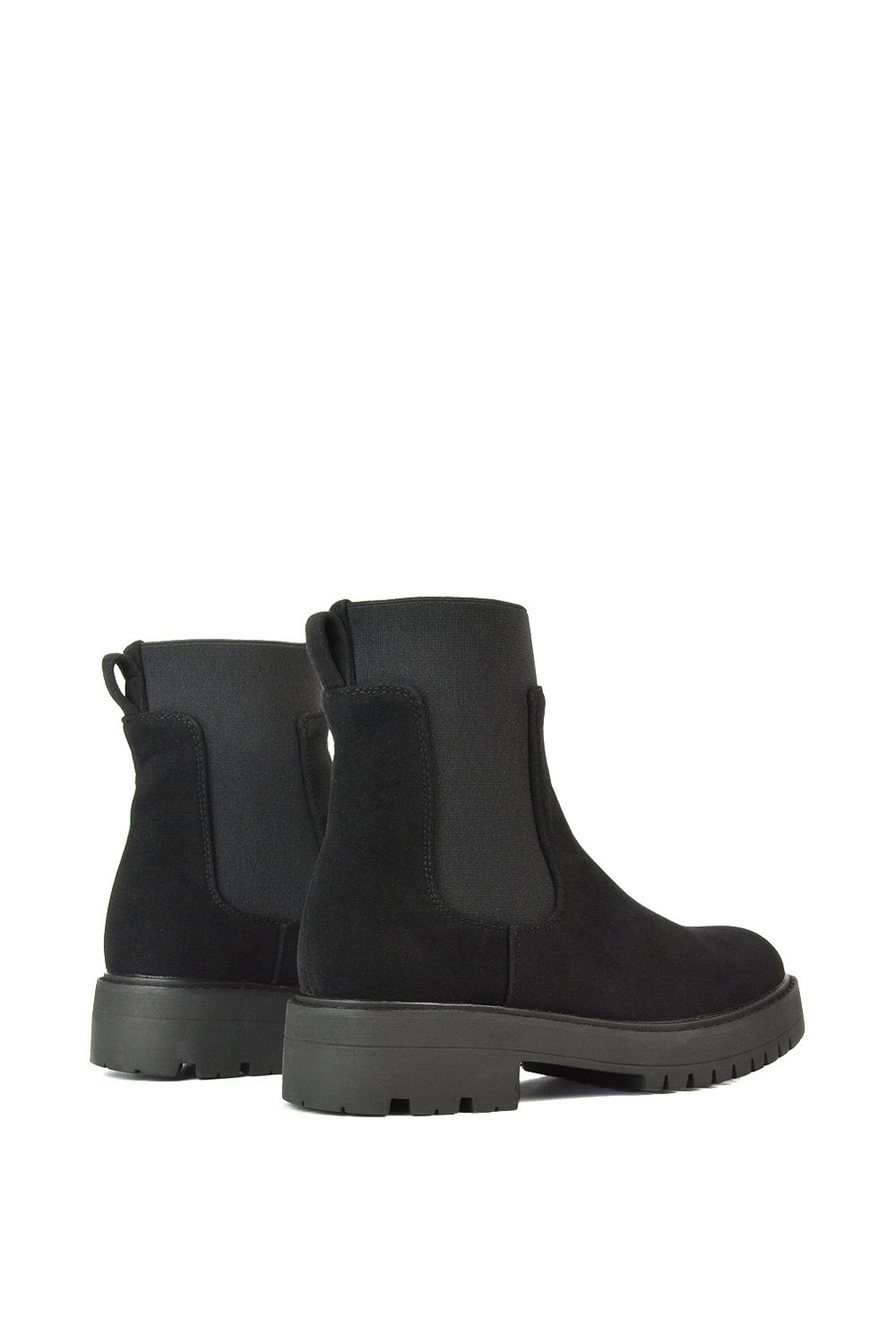 XY London 'Karev' Black Ankle Boots Pull On Elasticated Gusset Chelsea image 4