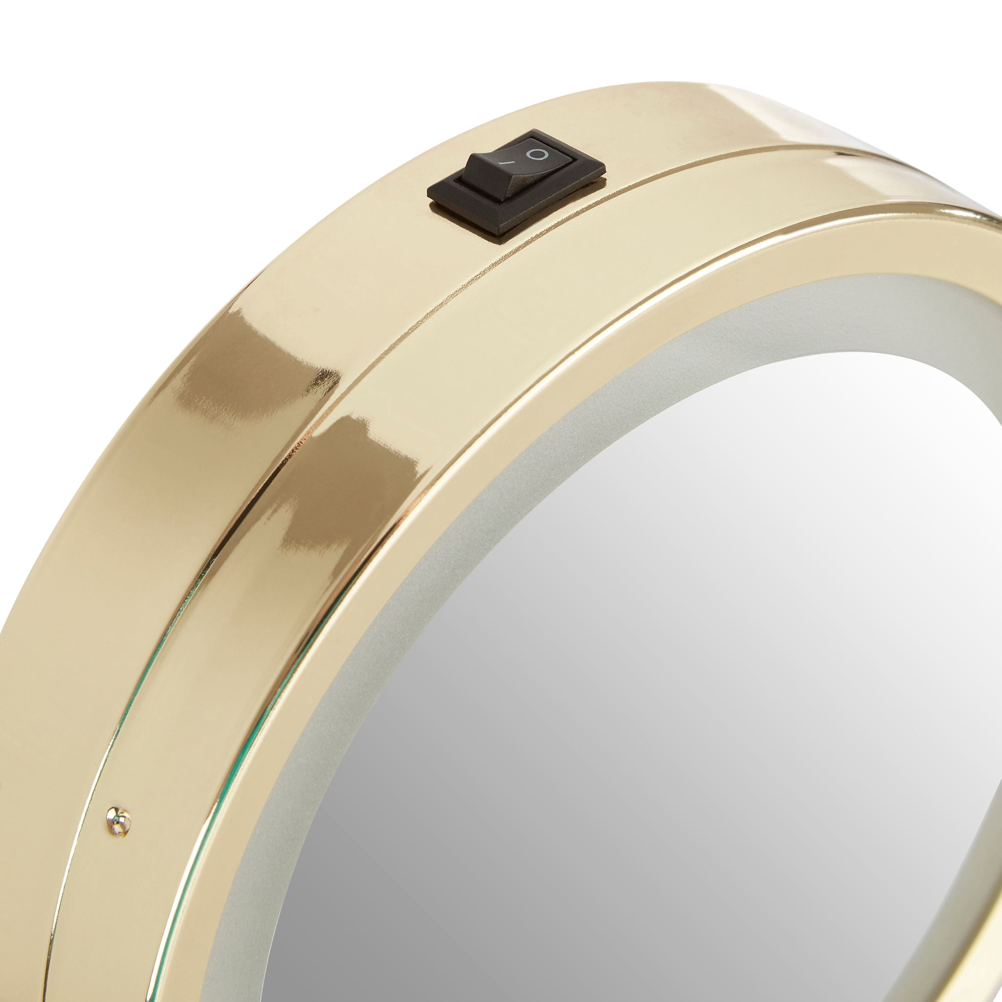 Orsina Cassini Gold Colour Iron Led Table Mirror image 5