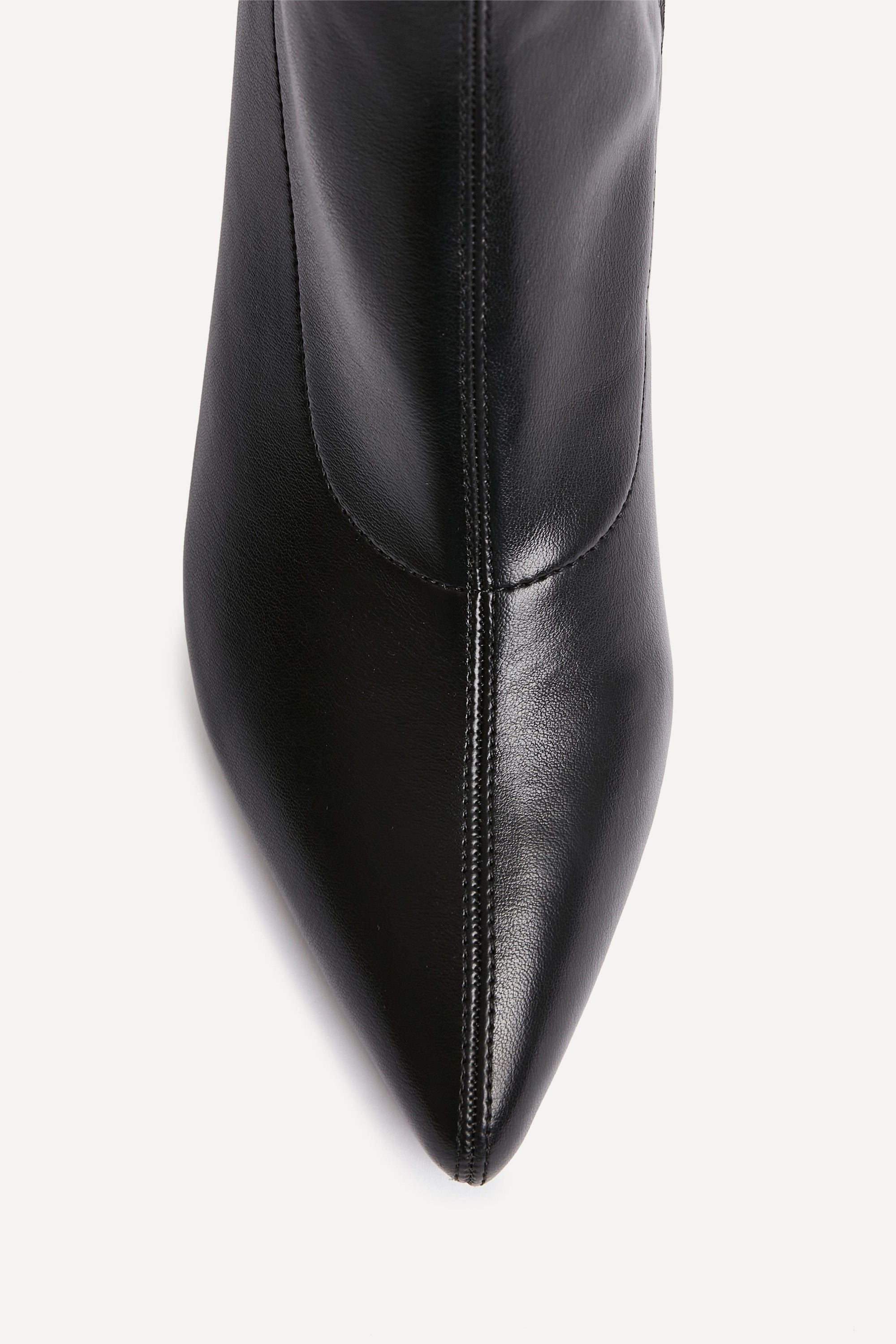 Linzi Upgrade Black Faux Suede Kitten Heel Sock Ankle Boot image 4